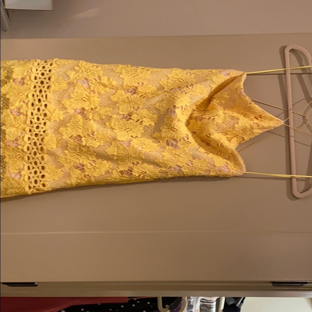 Yellow floral dress